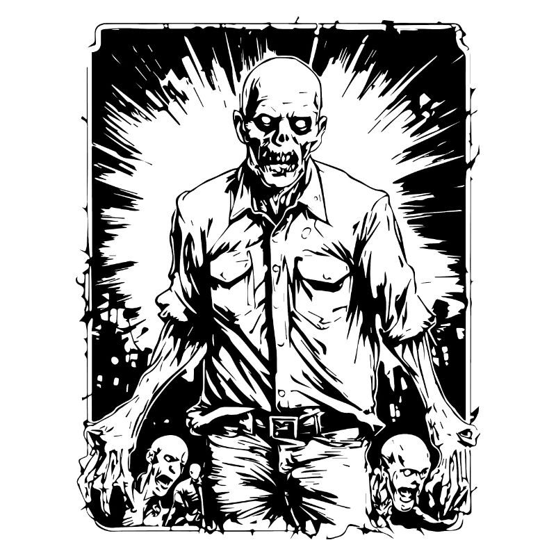 Zombie Comic Illustration
