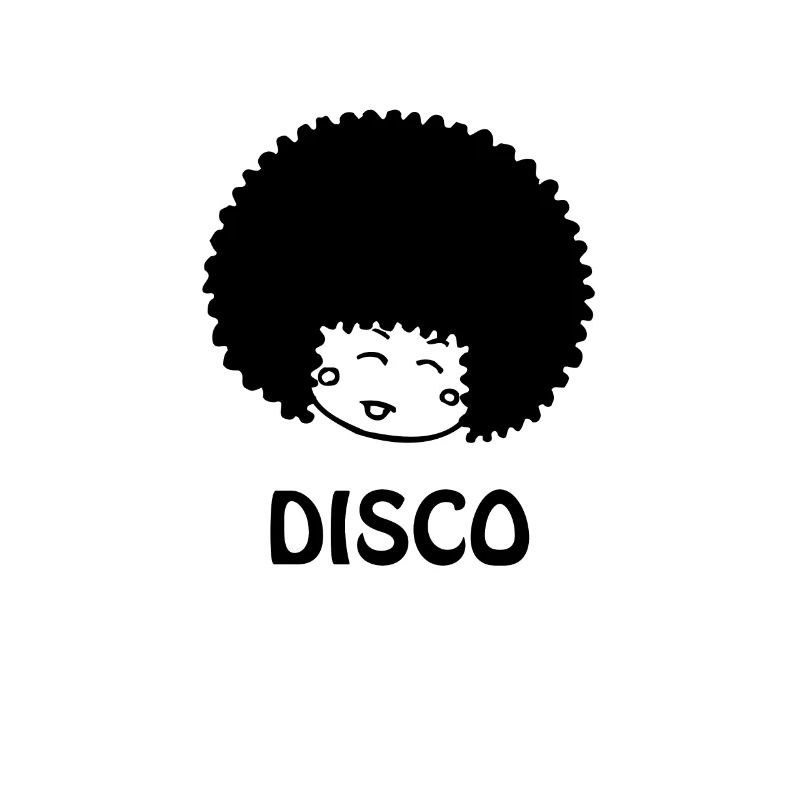 AFRO 70ER DISCO SCHWARZ