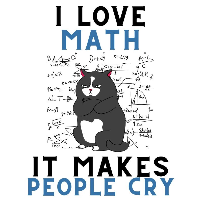 I love math it makes people cry math tshirt