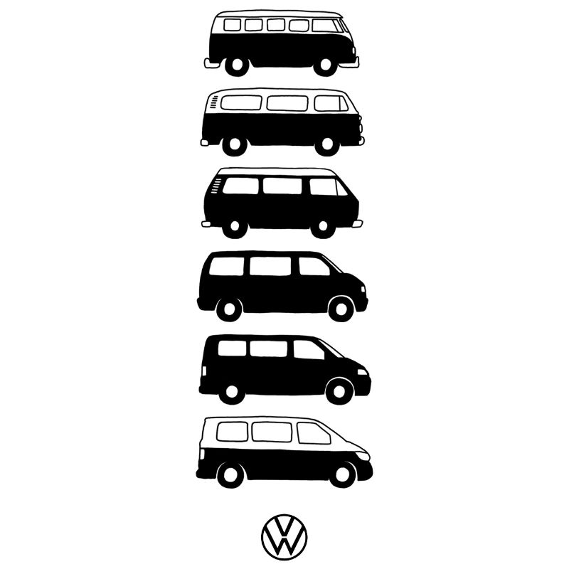 Volkswagen Verticale VW Camper Evolution Mit Logo