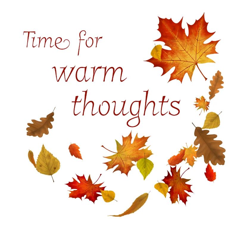 L'automne - l'heure des pensées chaleureuses