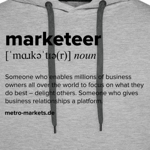 Definition of marketeer - Men's Premium Hoodie