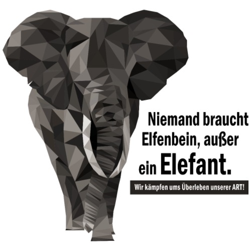 Niemand braucht Elfenbein, außer ein Elefant! - Männer Premium Hoodie