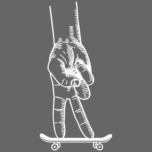 Lord of the fingerboard - line art - Mannen Premium hoodie