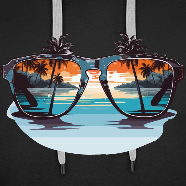 Sonnenbrille mit Palmen
