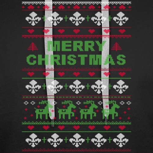 Ugly Sweater Merry Christmas Weihnachtsfarben - Männer Premium Hoodie