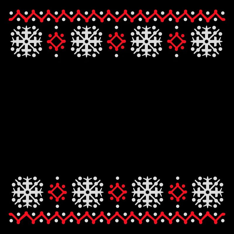 Ugly Sweater Christmas Pattern Snowflakes Cool