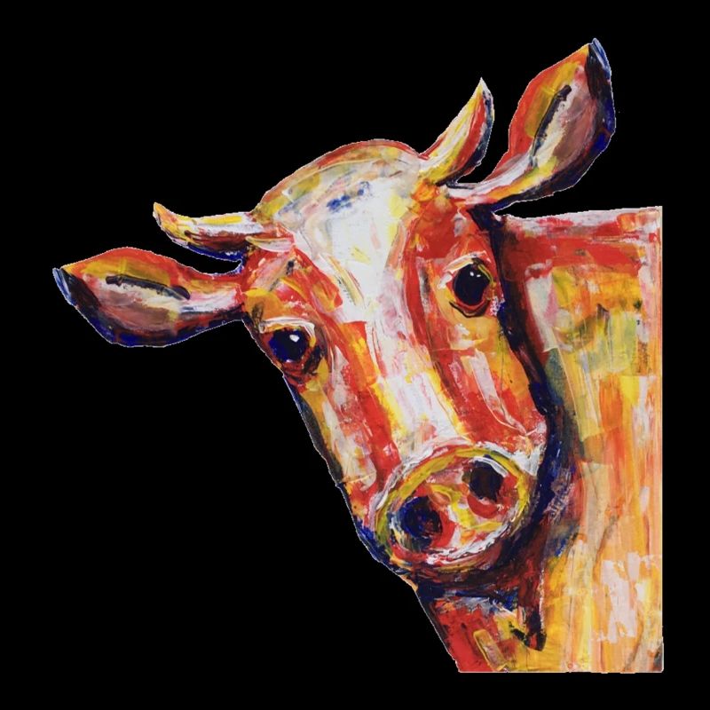 popart Kuh, abstrakte Kunst