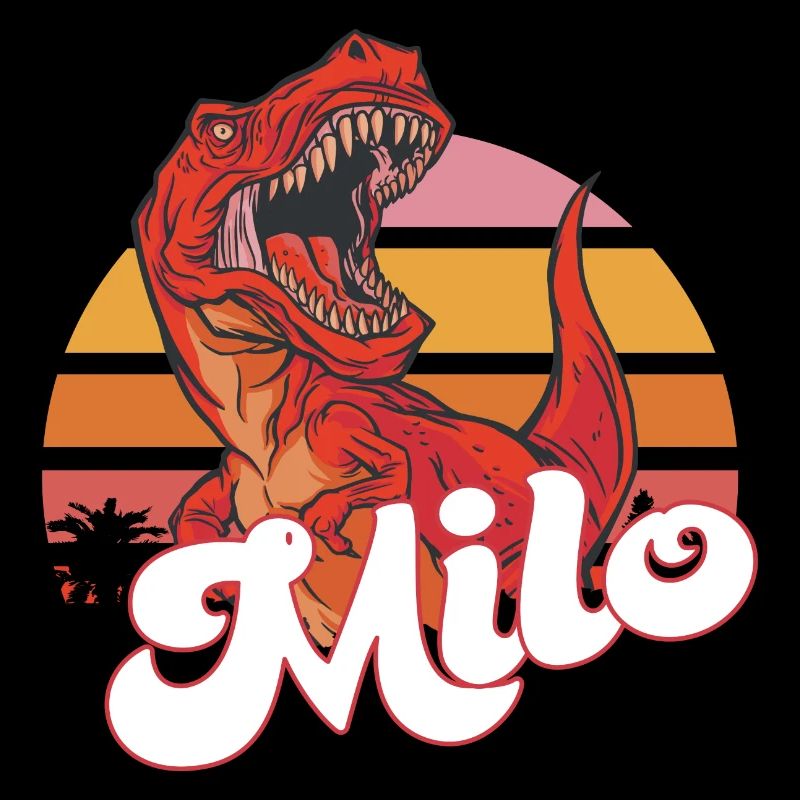 MILO - Schöner Jungen Name mit T-REX Dino