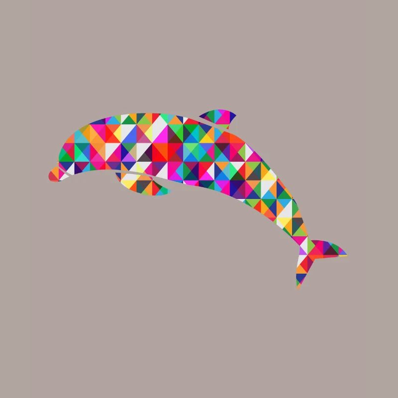 Dolphin Mosaic Colorful