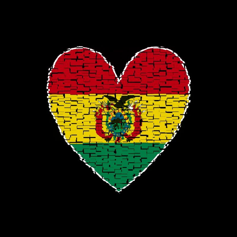 Conception d’art de coeur de Bolivie