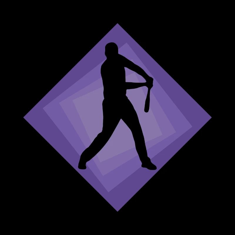Batting Fielding Baseball Player