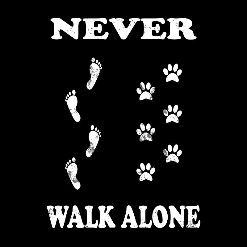 Hund Herrchen - Never walk alone
