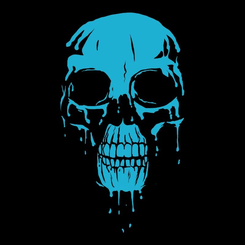 Crâne cyan
