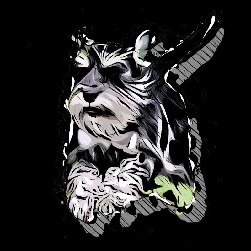 Schnauzerhund springen