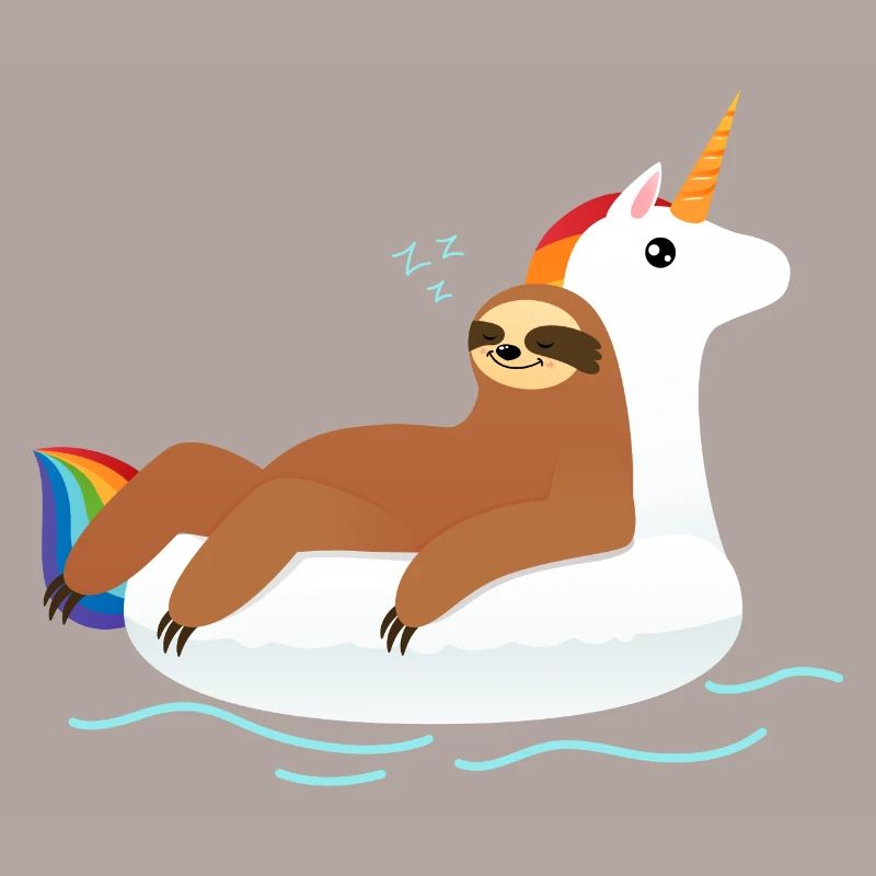 Faultier Mit Einhorn Pool Float