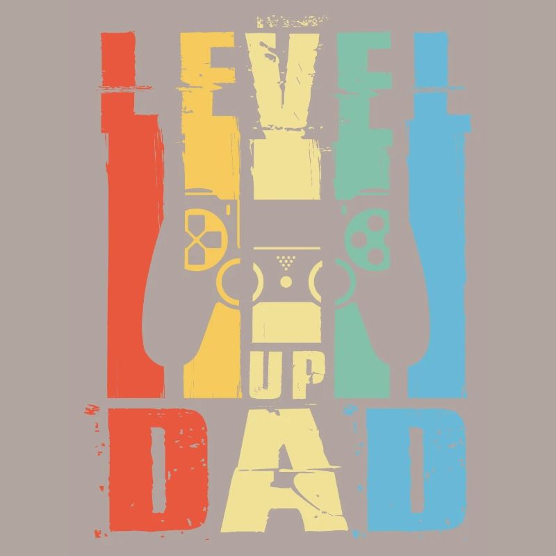 Level Up Dad Gamer Dad Papa Controller Geschenk
