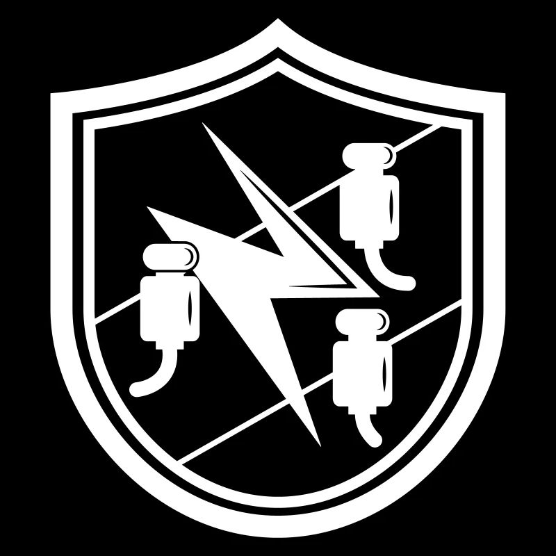 Electrician electronics technician guild sign coat of arms shield