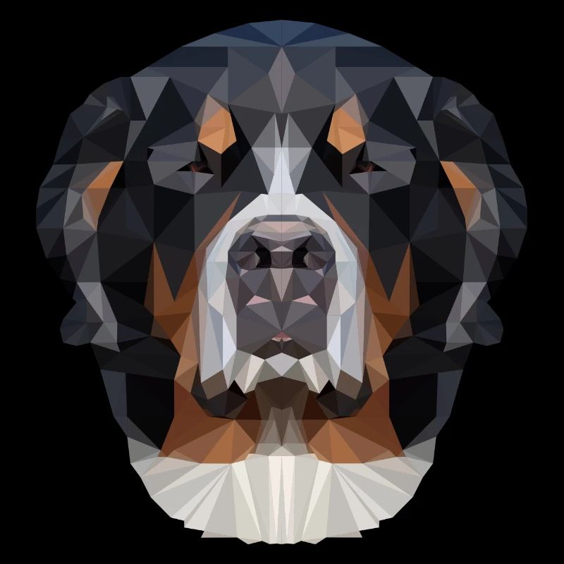 Berner Sennenhund Bernois Hund Polygon Geschenk