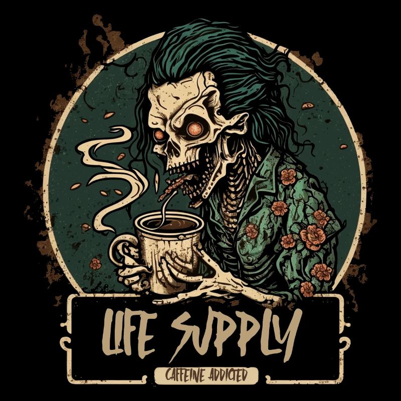 Kaffee Junkie Zombie Morgenmuffe