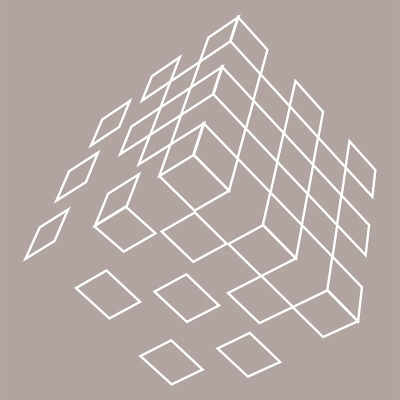 Cubic Wireframe black design