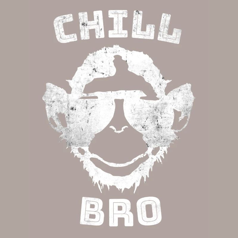 Vintage Chill Bro Affe Cooler Affe mit Spruch