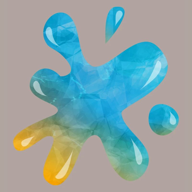 Blaue Flüssigkeit Tinte Splatter Splash