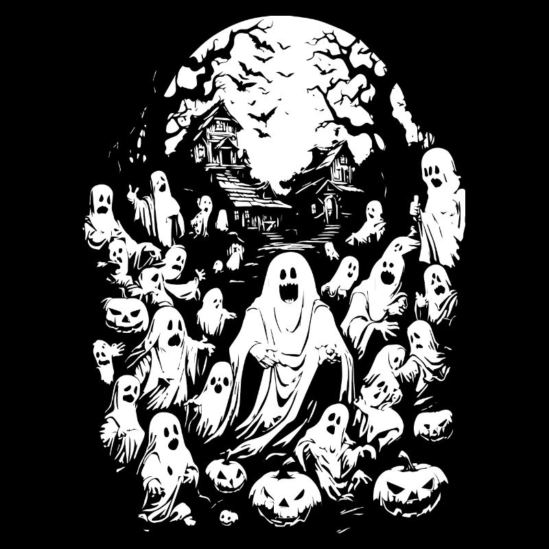 Conception d’Halloween de maison hantée