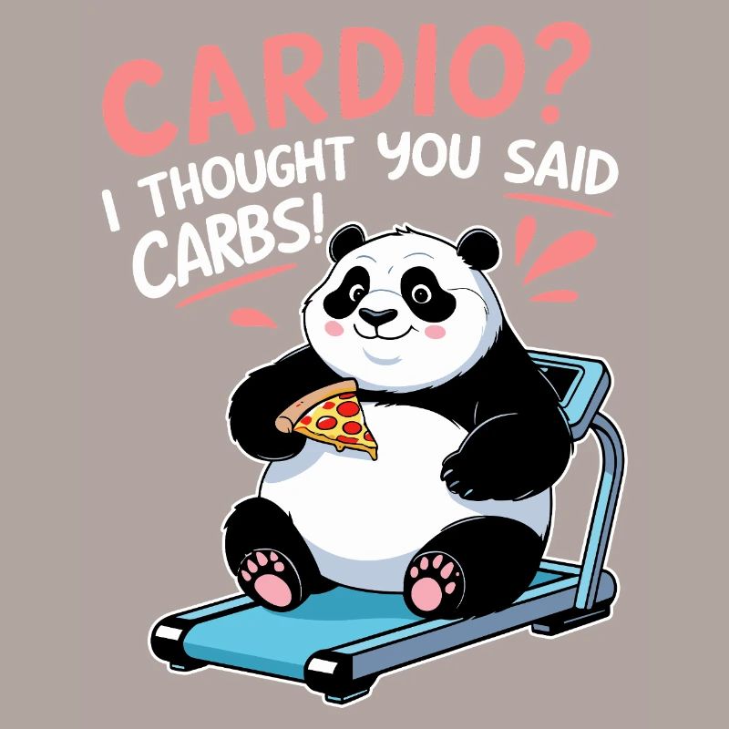 Lustiger Panda - Cardio oder Carbs?
