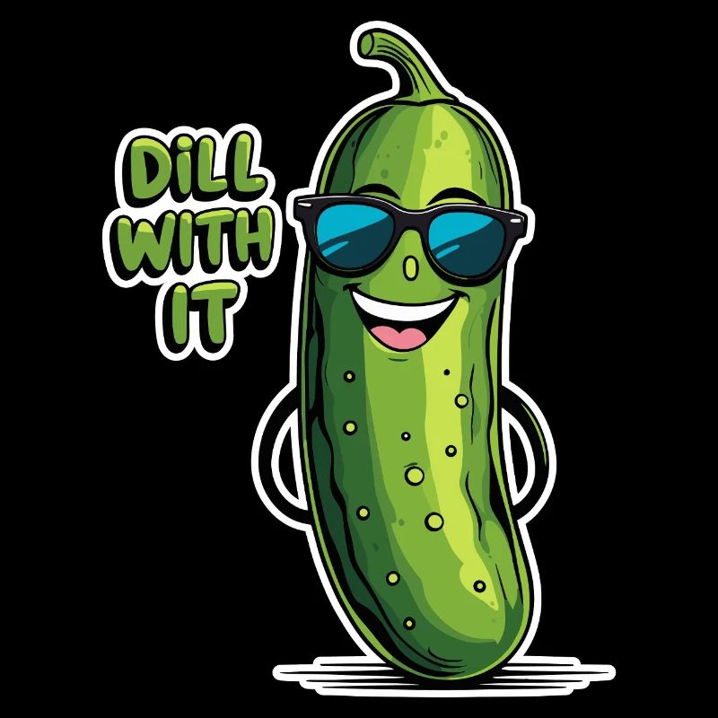 Dill With It - Coole Gurke mit Sonnenbrille