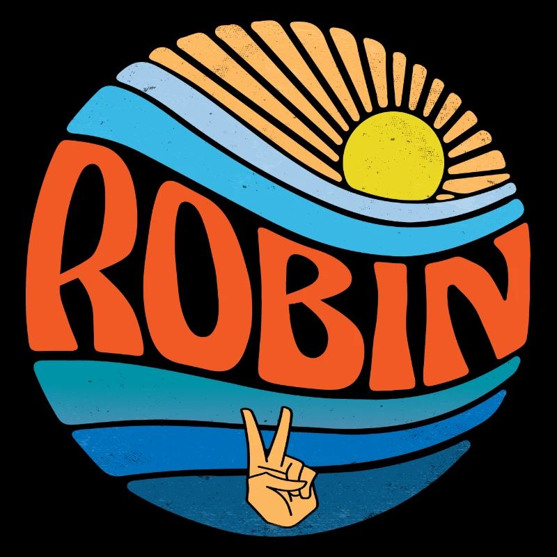 Robin Shirt Vintage Sunset Robin Groovy Tie Dye