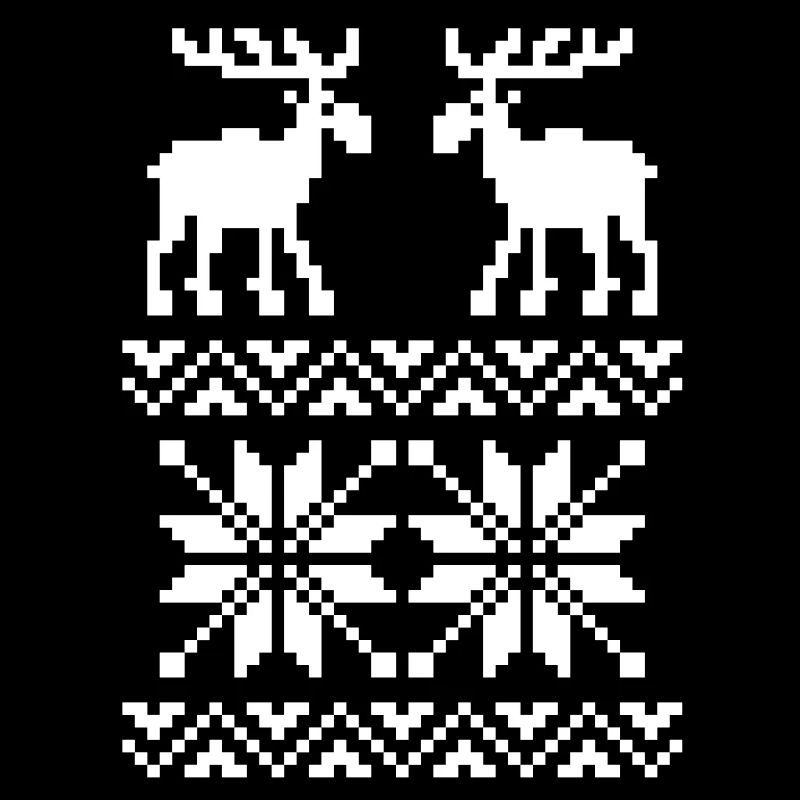 Moose Pattern Christmas Sweater