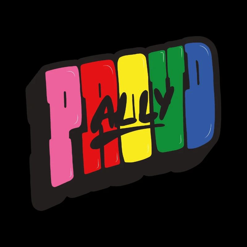 Proud ally in regenbogen design