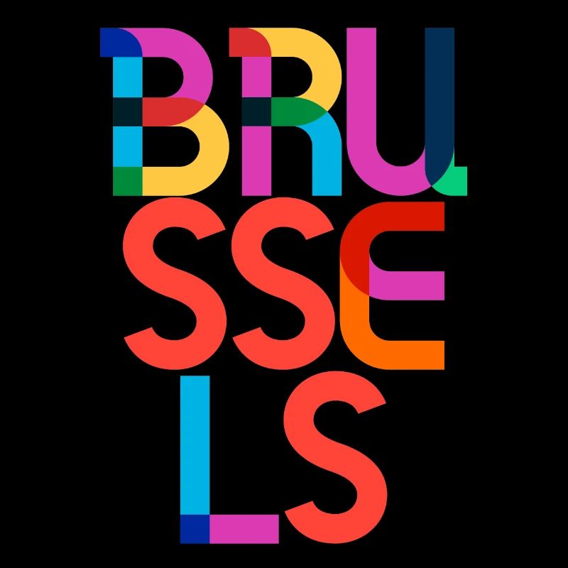 Brüssel Belgien Pop Art Letters