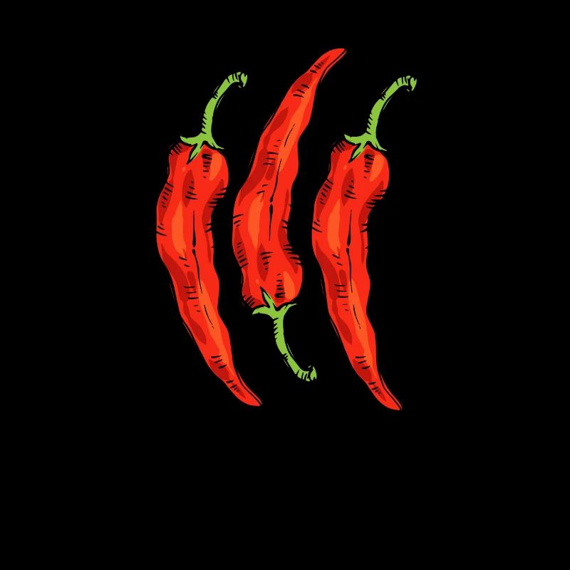 Three hot pepper chilli - red pepper
