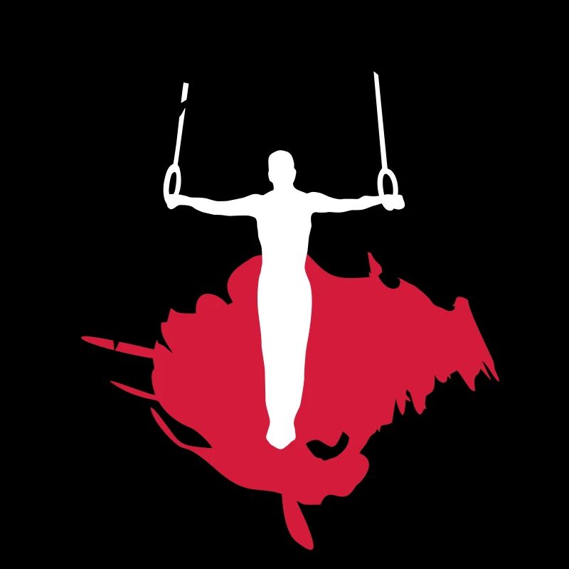 Gymnastique, gymnastique et splash de couleur
