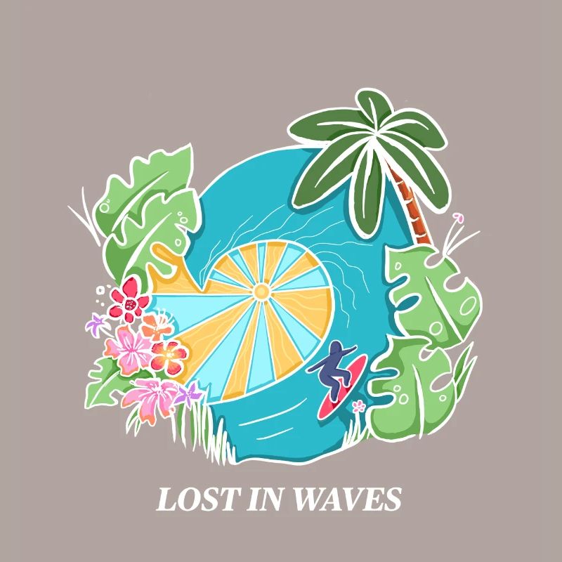 Perdu dans les vagues - Conception de vibrations de surf tropicales