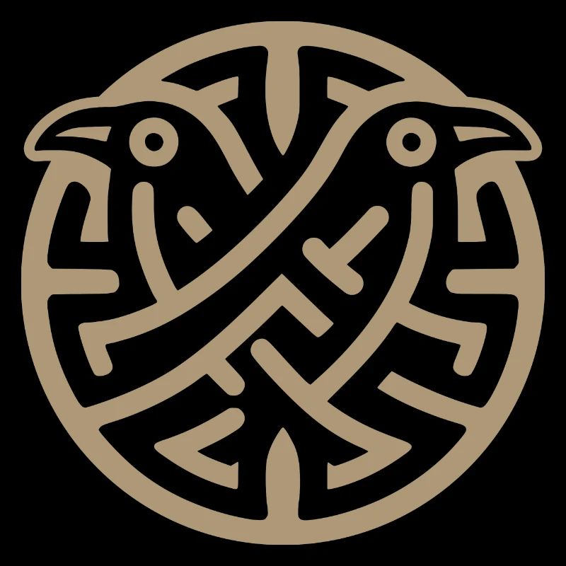 Walhalla Wikinger-Symbol Raben