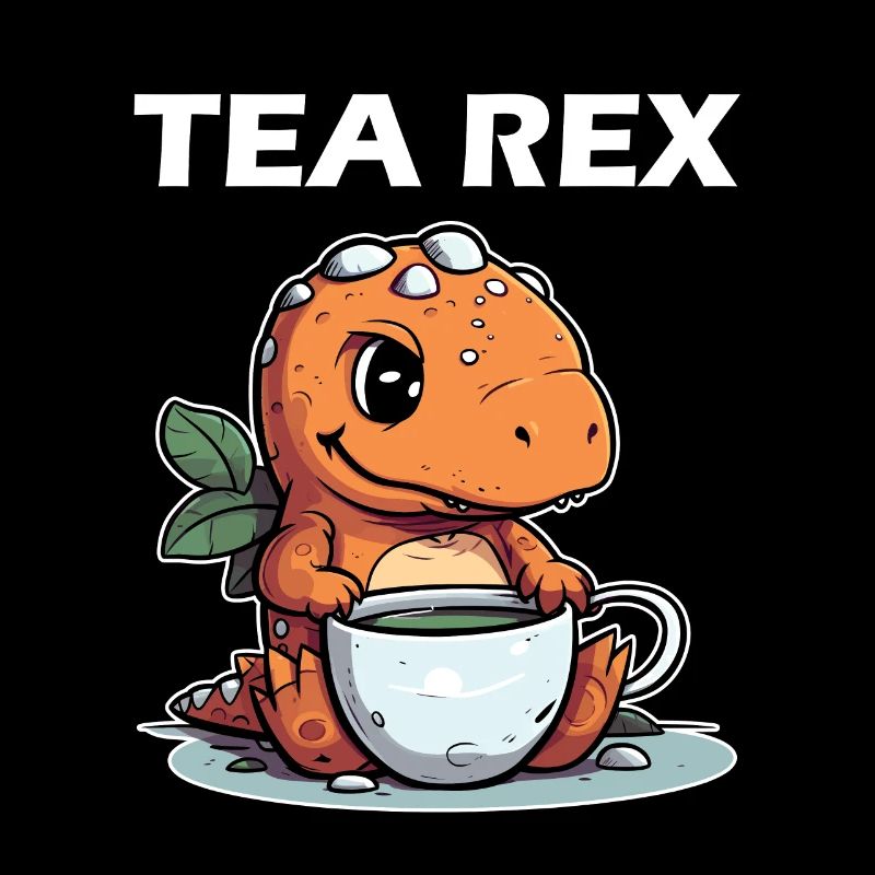 Entzückender Tea Rex | Süßer T-Rex mit Tee