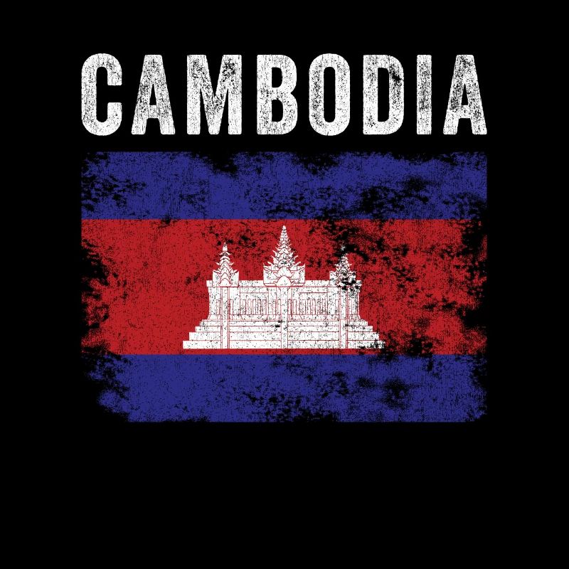Cambodia Flag Distressed Cambodian Flag