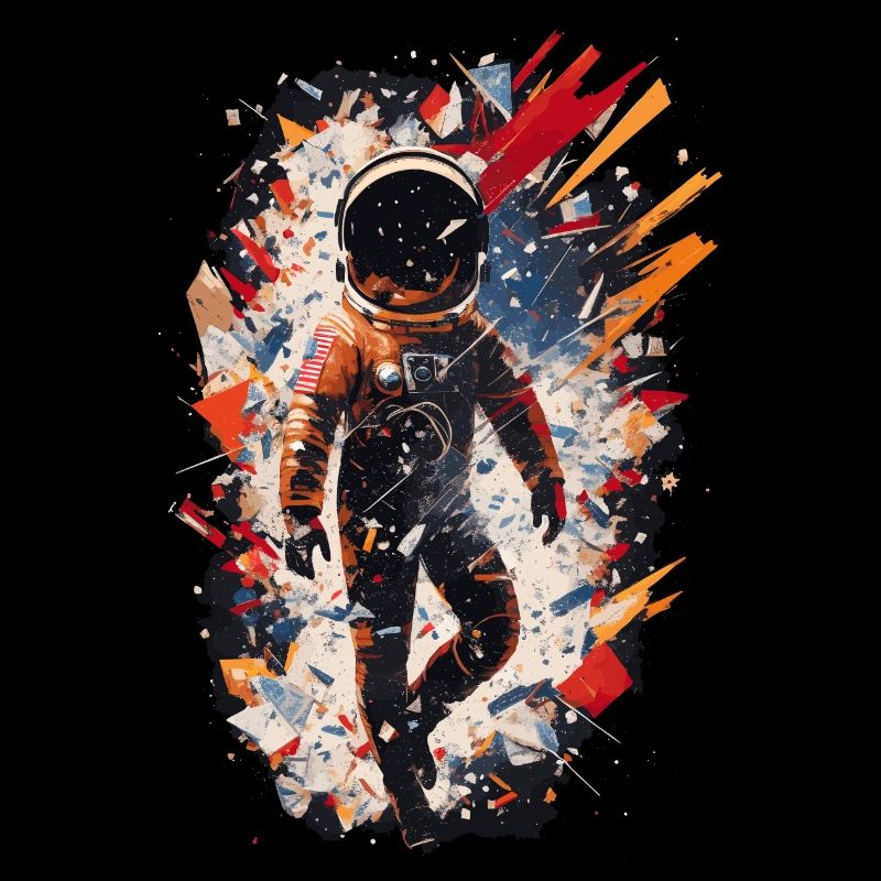 Astronaut lost in space - Splash Art Illustration