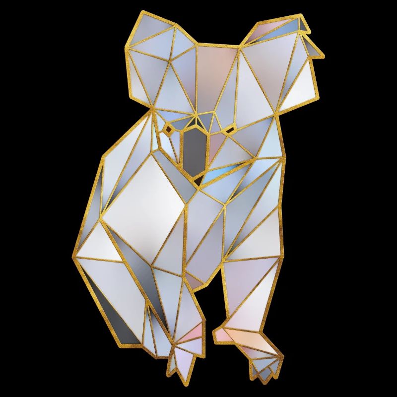 Koala Geometric Gold Lines 2