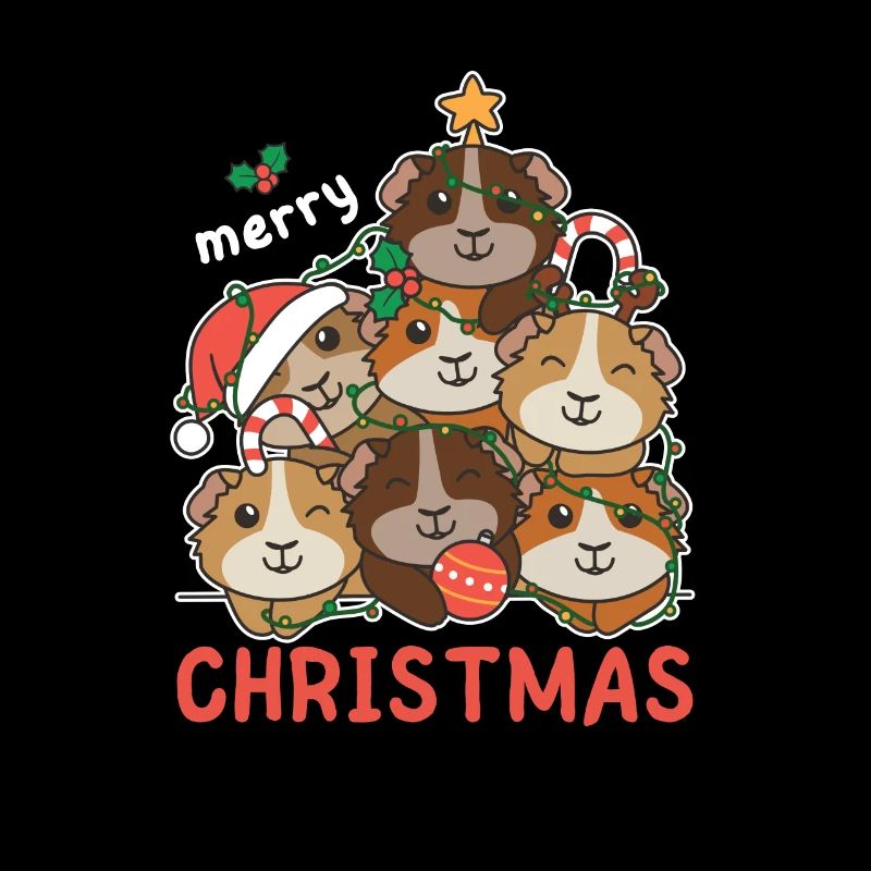 Cochon d’Inde Sapin de Noël Joyeux Noël