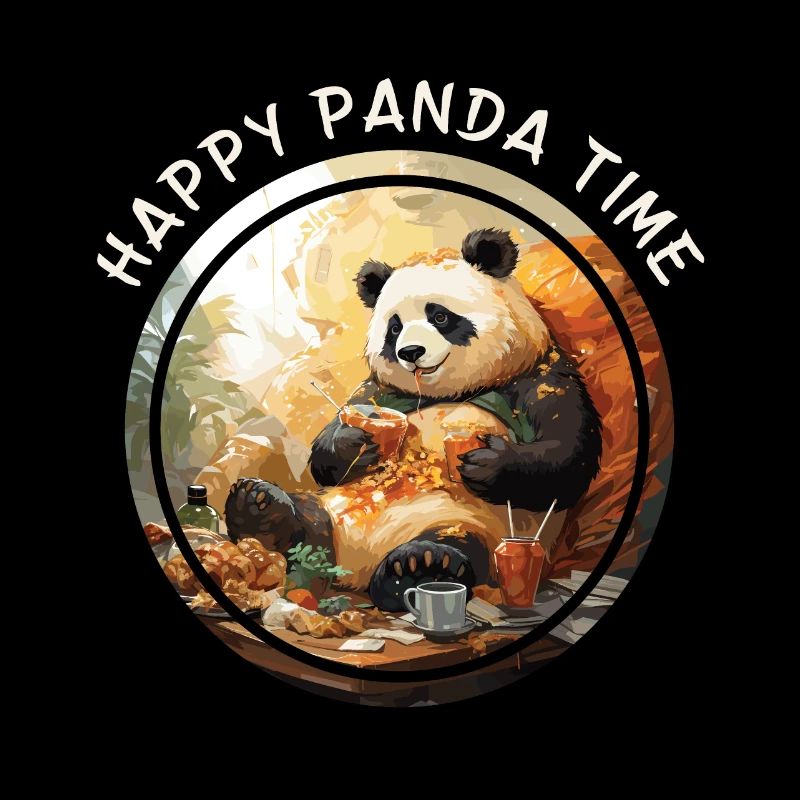 Glückliche Panda-Zeit
