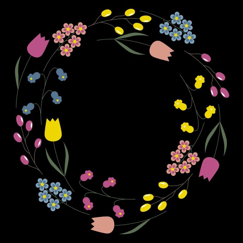 Couronne de fleurs Printemps