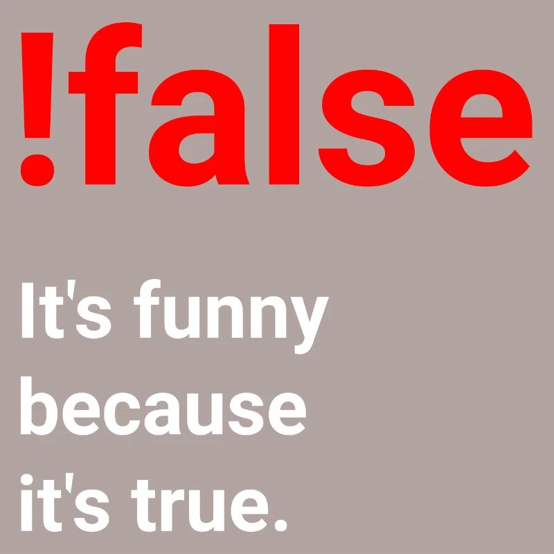 Funny because it's true - joke for programmers
