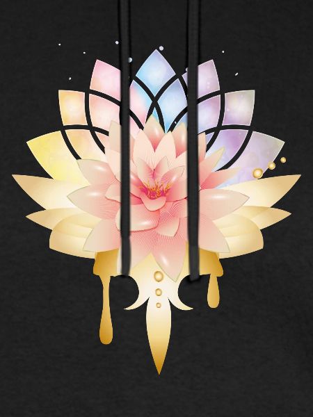 Lotus med gyldne blomster symbol i pastelfarver