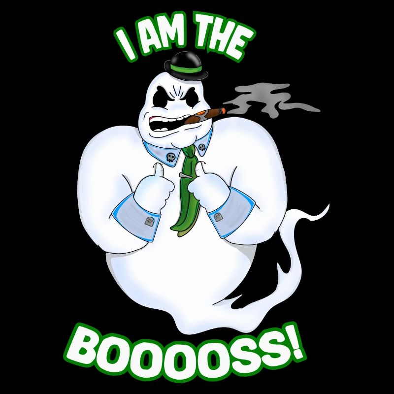 Ich bin der Booss Lustiger Halloween Boo Geist Bösewicht