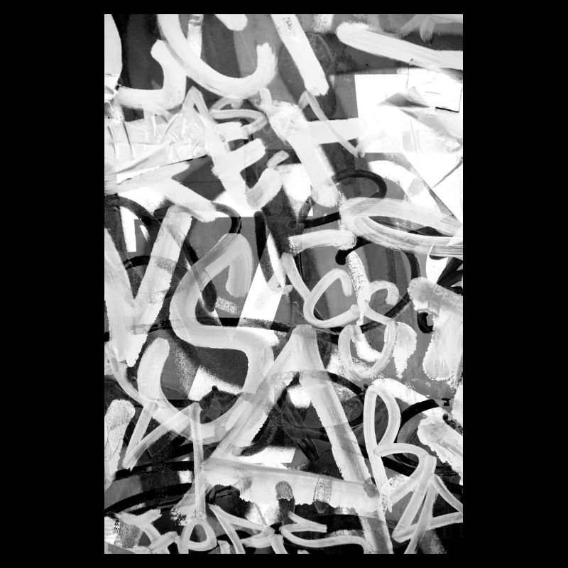 grafitti schwarz weiss