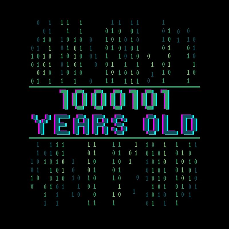 69. Geburtstag 69 Jahre alt Binärcode Coder